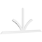 Ekena Millwork Richland Architectural Grade PVC Gable Bracket, 108"W x 45"H x 2"D x 4"F, 10/12 Pitch GBP108X45X0204RIC00 - alternate 1